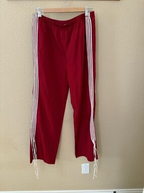 EDIKTED Remy Ribbon Womens Track Pants White Side Stripes L ❤️